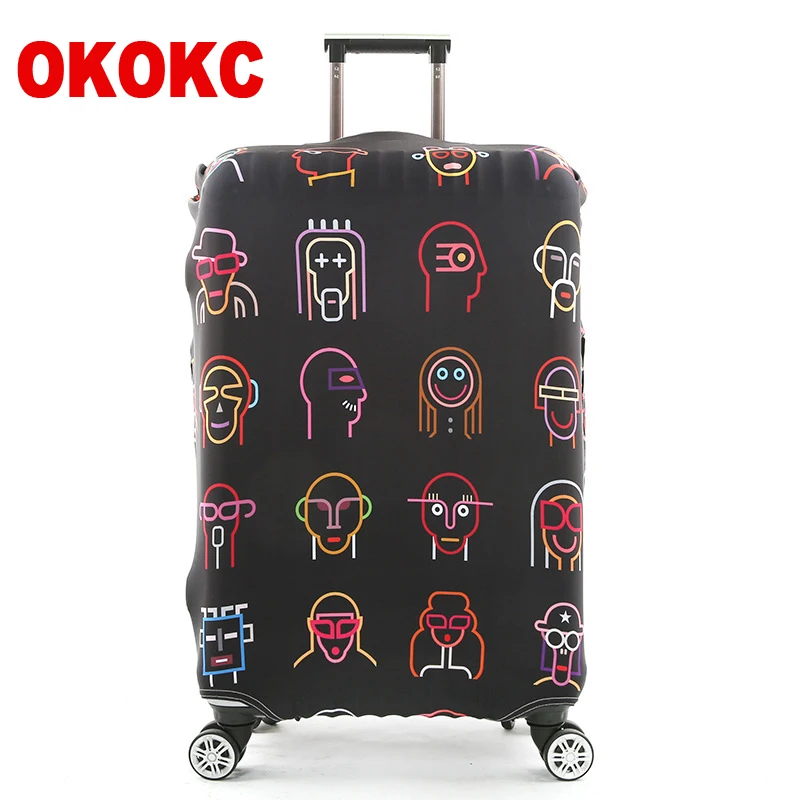 Чехол OKOKC в полоску эластичный пылезащитный чехол для багажа на колесиках с