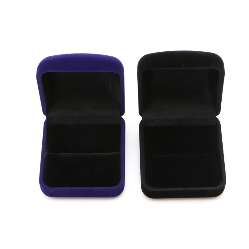 

Velvet Square Flocking Wedding Jewelry Ring Box Display Holder Storage Case