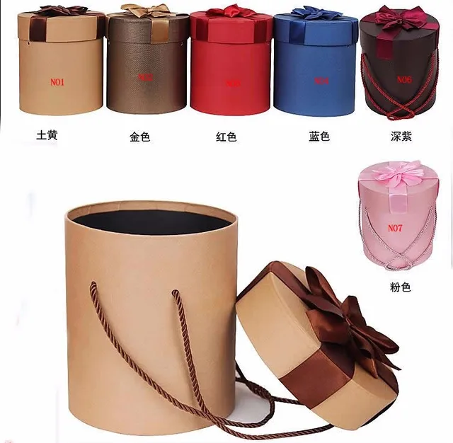 3 unids/set, de alto grado suministros florista color puro caja redonda