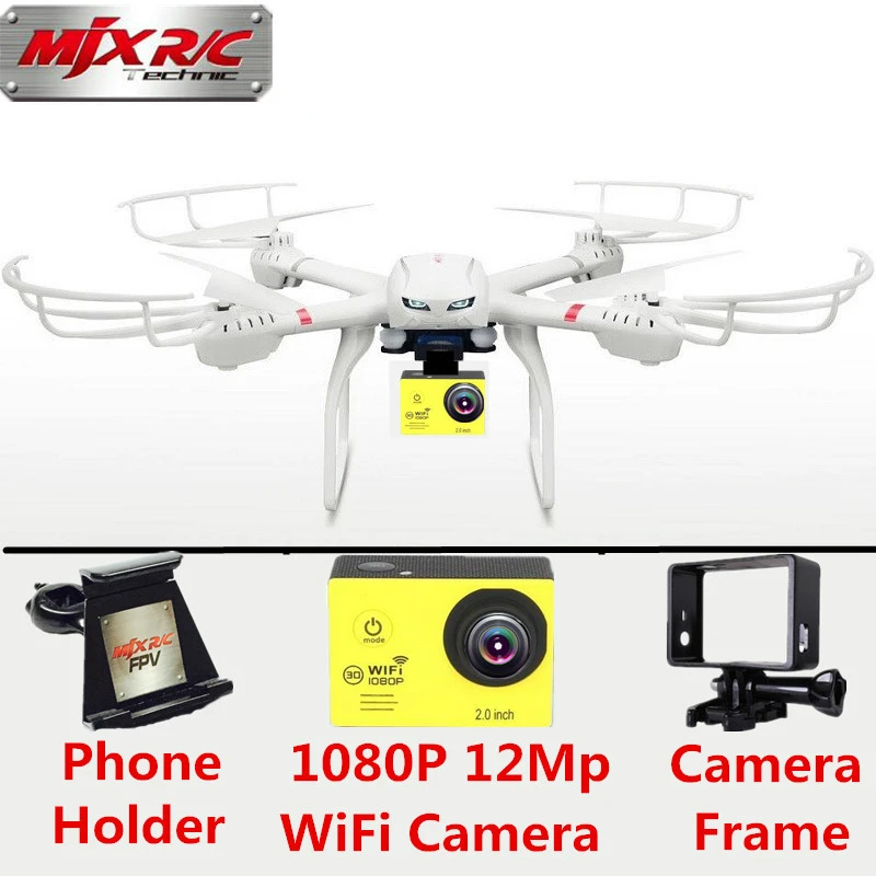 Profissional Drone MJX X101 FPV Quadcopter with 12MP 1080P Real Time WiFi Camera Remote Control Helicopter Vs X8HG X8G X8W X8C | Игрушки и