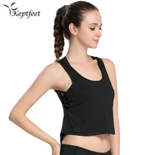 Черный, белый цвет пикантные Для женщин Йога рубашки Спортивный жилет быстрый сухой Фитнес тренажерный зал майка Свободная блузка Бег Жилет