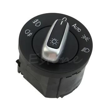 

High Quality 1 Pc Auto Car Chrome Headlight Switch Control Fit For VW GOLF JETTA MK5 MK6 PASSAT CC B6