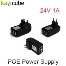 DC 24V 1A PoE Injector Power Supply Over Ethernet Adapter With LED Power Indicator For Support POE Device US EU AU UK