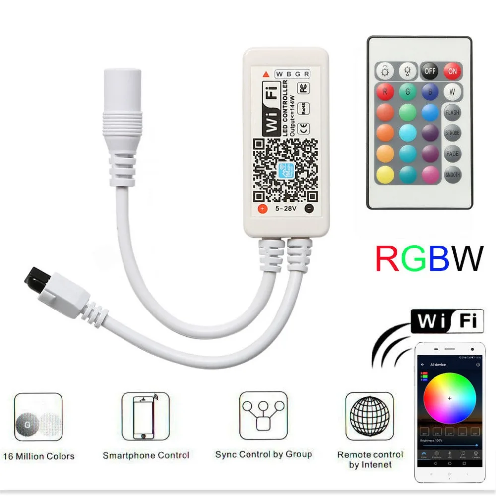 16 миллионов цветов управления музыкой Wi Fi RGB / RGBW led контроллер для смартфона и