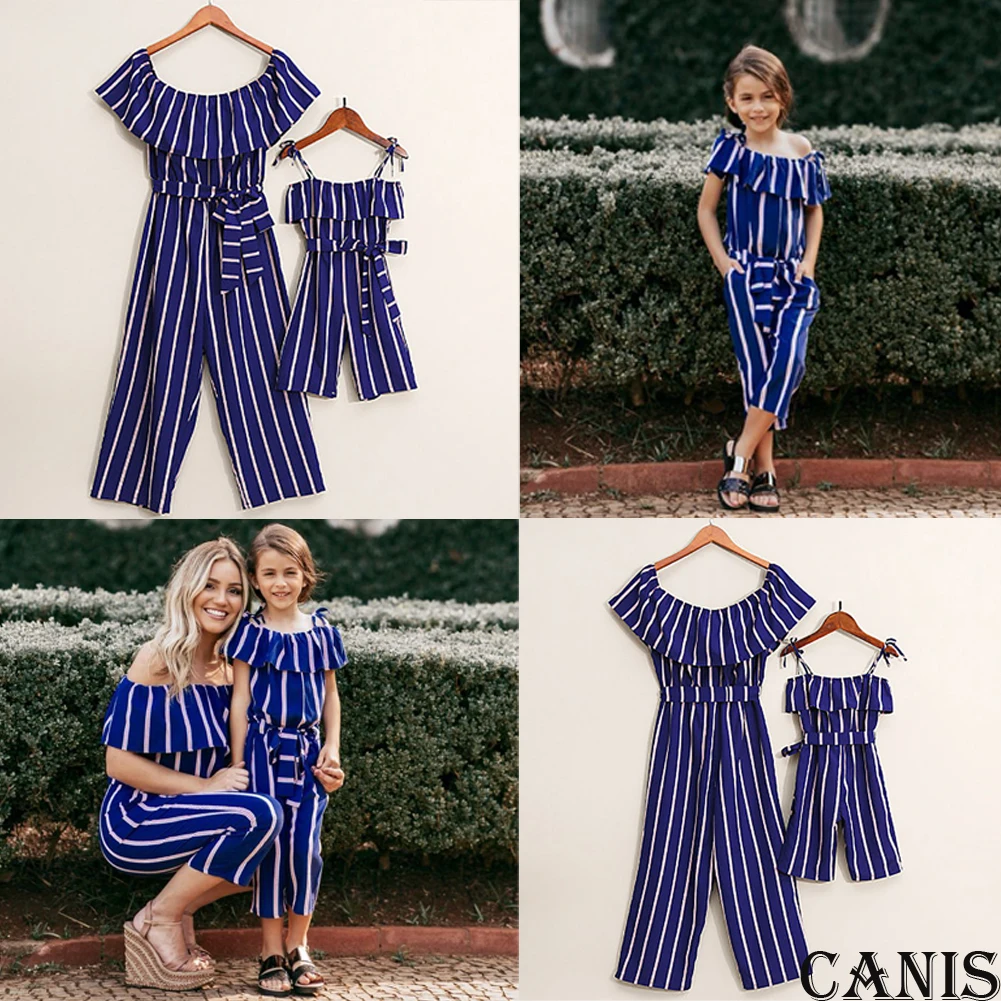 blue stripe playsuit