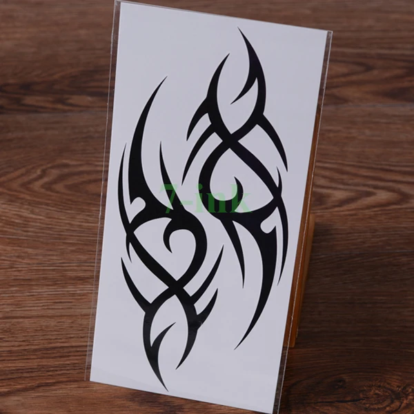 Поддельные тату черные двойные с эффектом пламени|flash tattoo|fake tattootattoo flash |