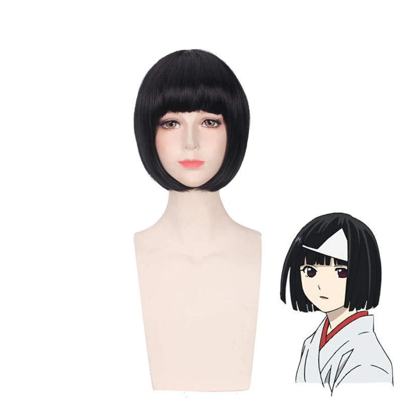 Anime Noragami Nora Women Short Black Wig Cosplay Costume Heat
