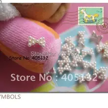 MD-92 3D 50 шт./пакет белый жемчуг бант металлическая отделка ногтей прекрасные Outlooking украшения для ногтей