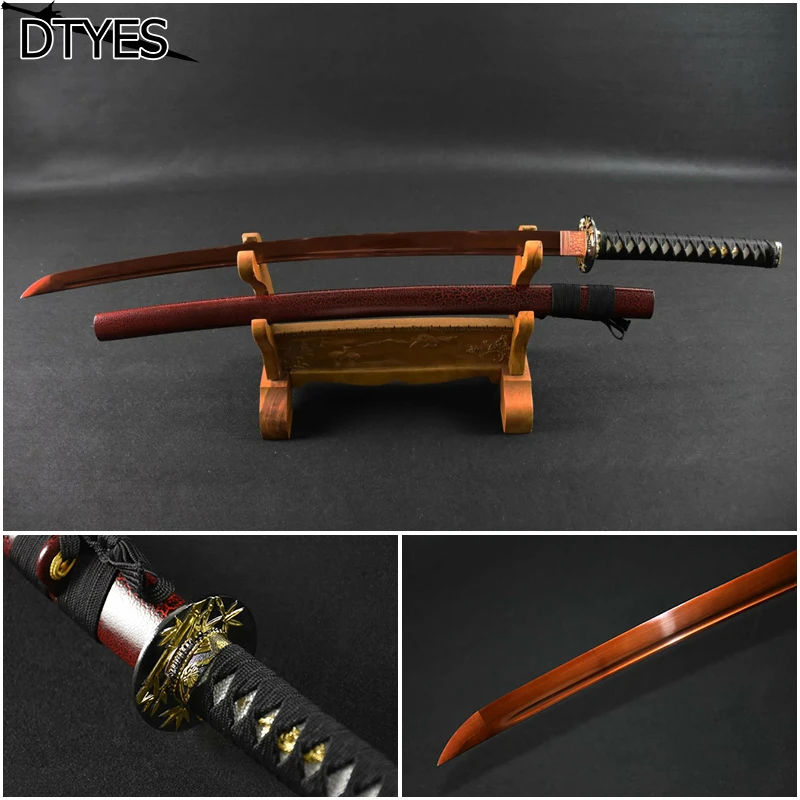 Real Katana Swords High Manganese Steel Samurai Sword Handmade Katana Sword Battle Ready Samurai