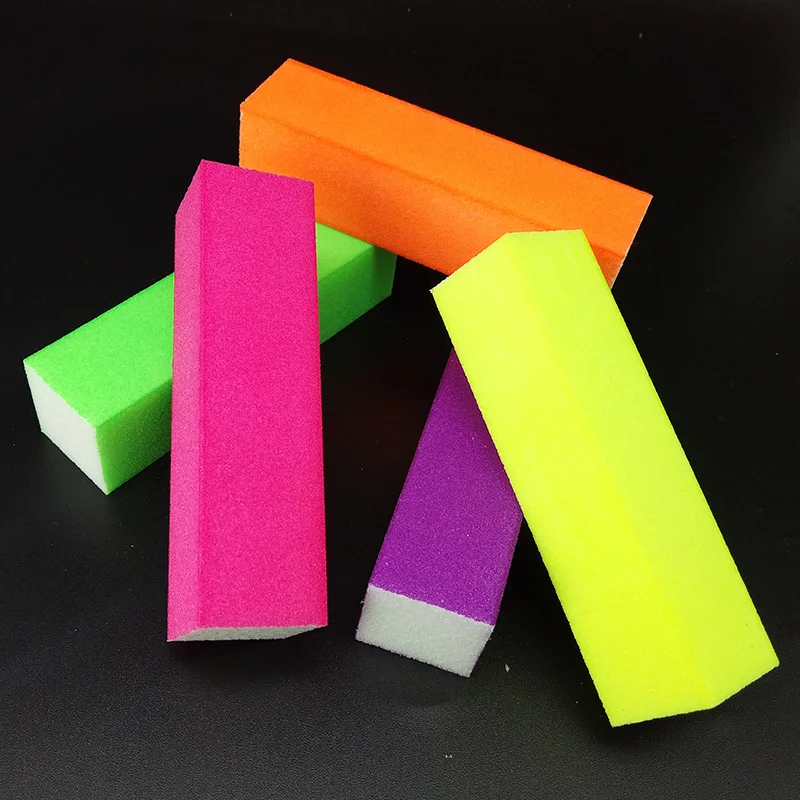 5piece *Buffing Sanding Buffer Nail Files Fluorescent Color 4 Sides