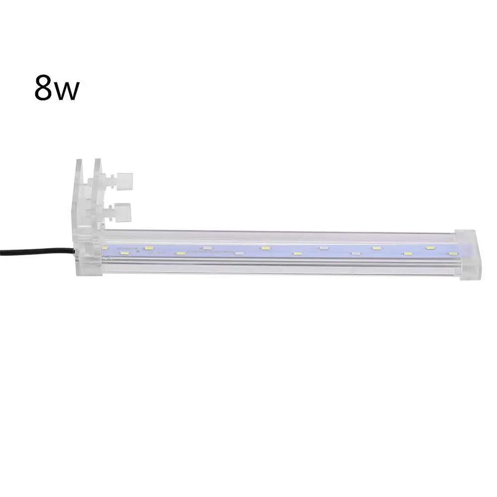 Аквариумный светодиодный светильник ing, водонепроницаемый светильник с зажимом для рыбы, хрустальный светильник для аквариума, Погружной подводный светильник с зажимом, лампа для растений, Декор - Цвет: 8w