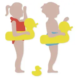 Ufurty мальчик и девочка плавающий Металл резки штампы Прошитые DIY штампы для скрапбукинга ремесло штамп для теснения с вырезами делая