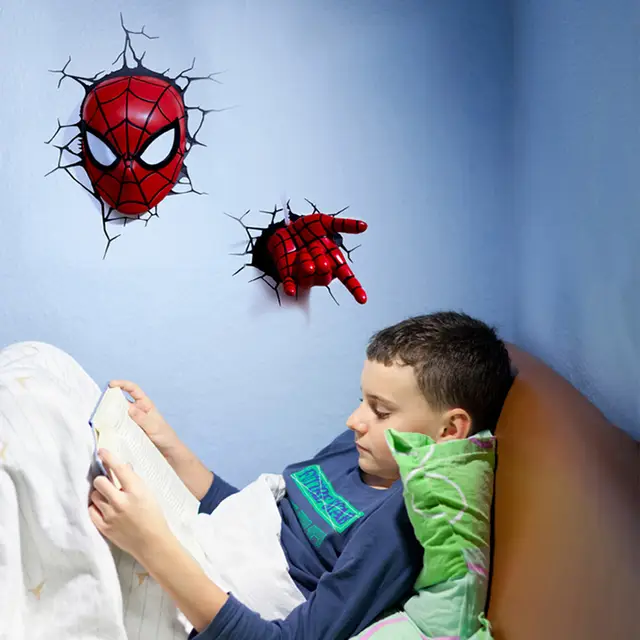 Online Shop Touch Button Marvel Spiderman 3d Light Homecoming Mini