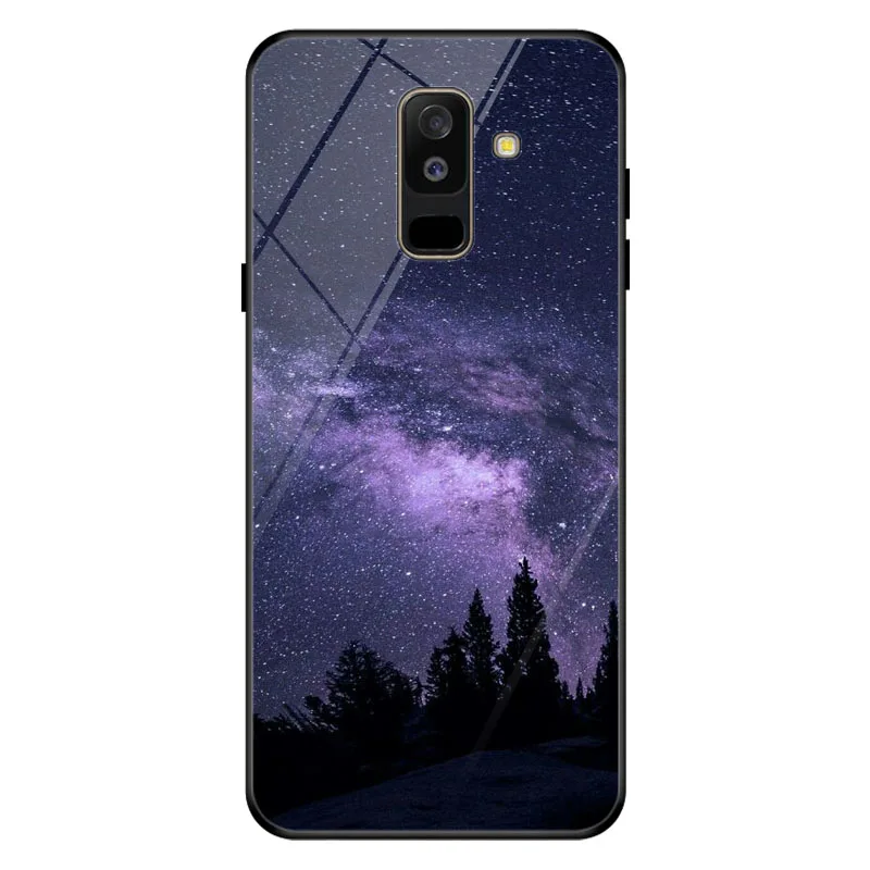 Звездное небо фото настроить телефон для samsung Galaxy A6 чехол закаленное стекло чехол samsung Galaxy A6 un 6 Plus - Цвет: E10