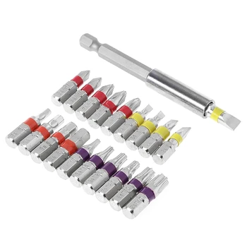 

20 Pcs Torx Flat Hex Screwdriver Bit Set PH Head Color Coded with Magnetic Holder