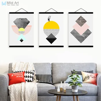 

Abstract Geometric Texture Shape Wooden Framed Canvas Painting Modern Nordic Home Decor Big Wall Art Print Picture Poster Scroll