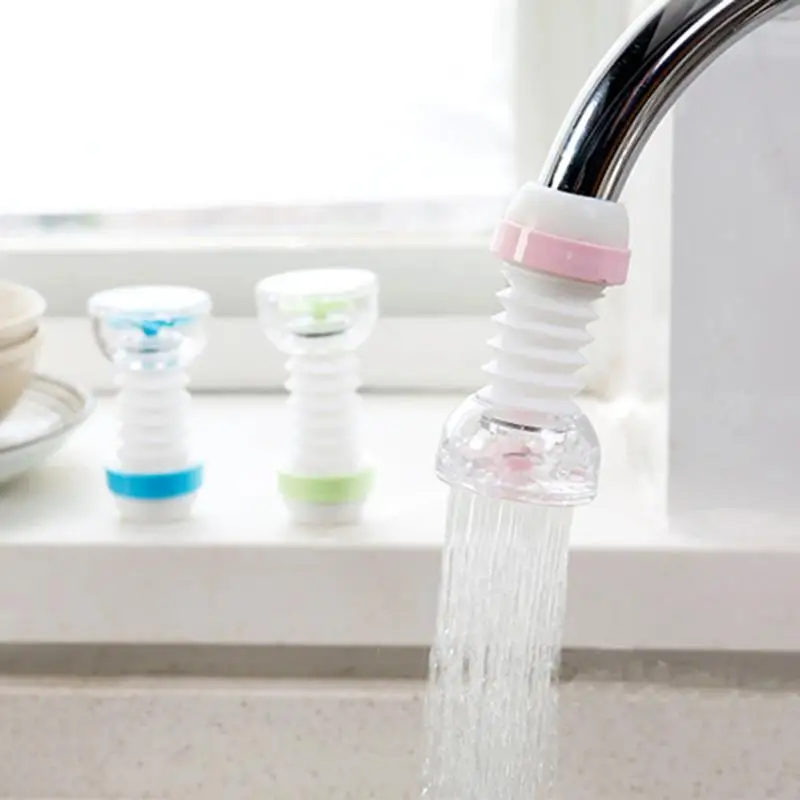 360 Degree Home Rotatable Water Bubbler Swivel Head Water Saving Faucet Aerator Nozzle Tap Adapter Device With Activated Carbon