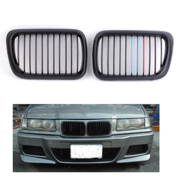 

Matte Black M-color Front Kidney Grill Grille fit for BMW E36 3 Series M3 1997-1999 Left Right 4 Door 51138195151, 51138195152