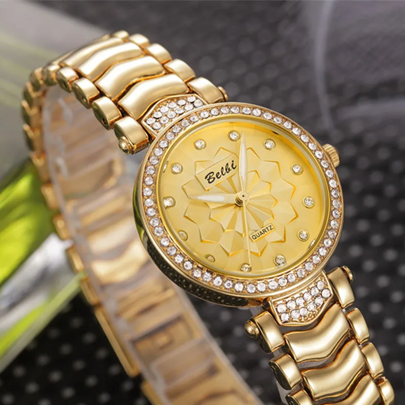 

High Quality Quartz Top Luxury Women BELBI Brand Watches Fashion Lady Casual Flowers Print Watch Wholesale Wood watch For Belbi