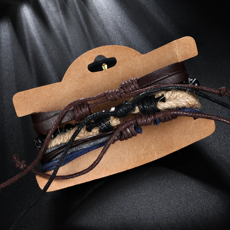 Морской Компас мужчины ювелирных изделий Многослойная из натуральной кожи ручной работы браслеты для женщин ткать манжеты pulseira feminina