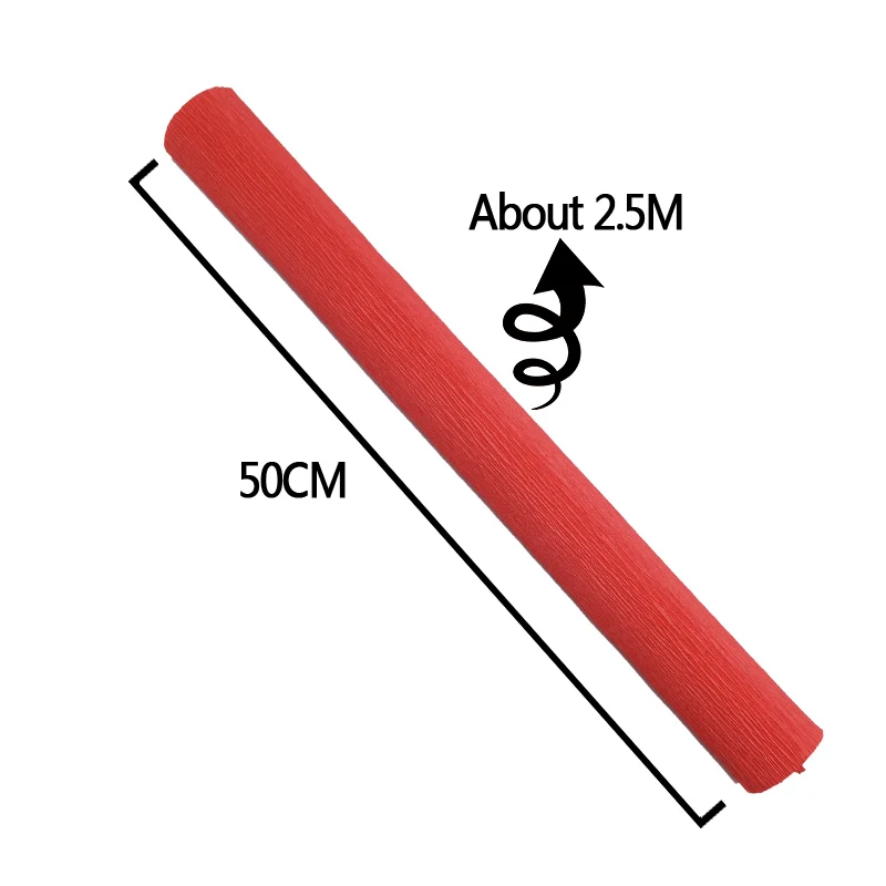 250x50 см оригами рулон гофрированной бумаги цветок материал ручной работы DIY букет упаковка бумага ремесло для украшения свадебной вечеринки