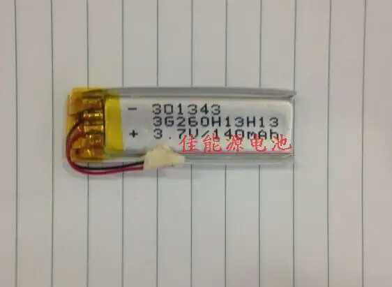 3,7 V литий-полимерный 301343 140 MAH рекордер аудио беспроводной телефон ручка для чтения литий-ионный аккумулятор