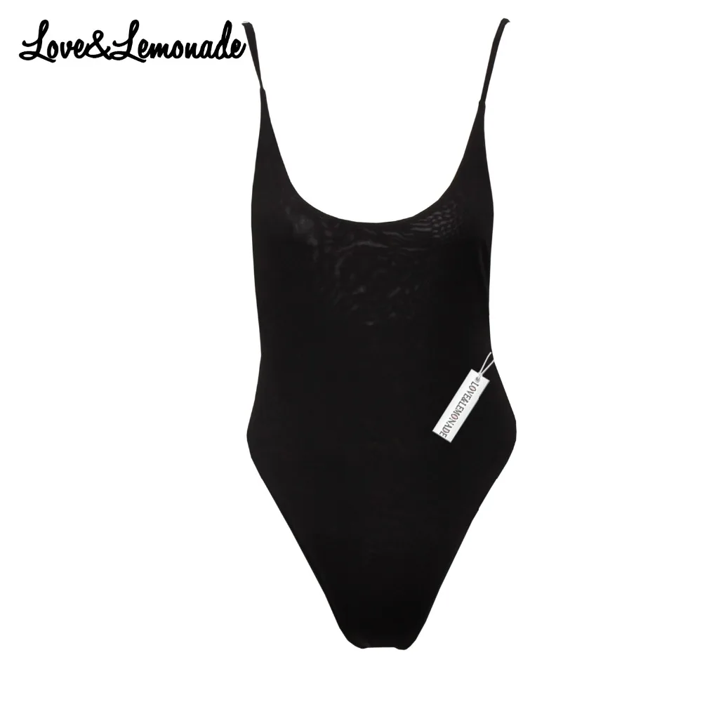 

Love&Lemonade Black Open Back Cut Out Bodysuit TB 9138