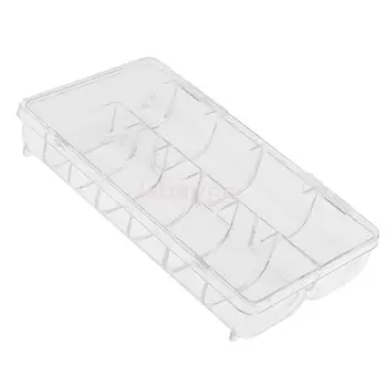 

Clear Empty Compartments False Nail Art Tips Cell Storage Box Container Case