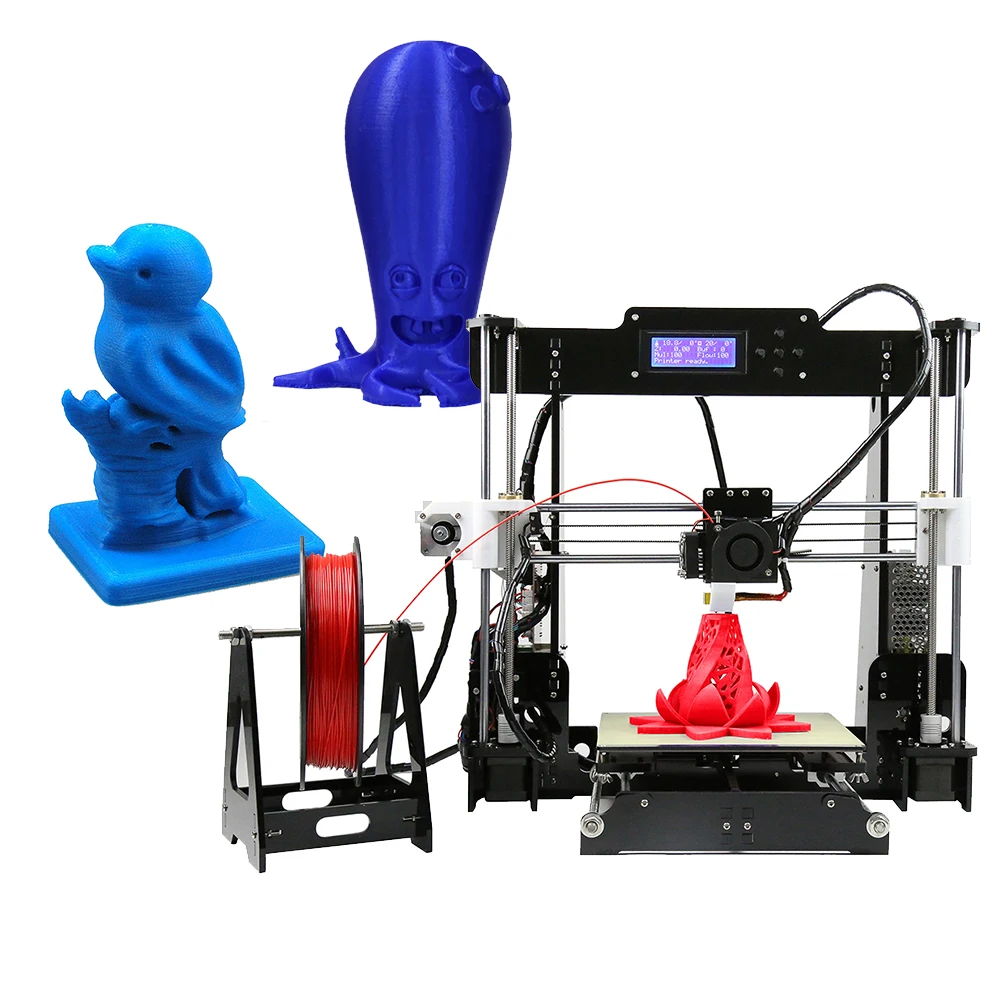 

Anet A8 Upgraded High Precision Desktop 3D Printer DIY Kits Acrylic Frame Printing & 1 Roll of PLA Filament