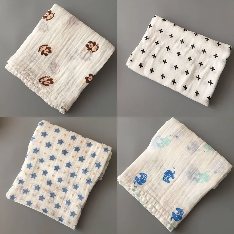 4 шт./лот лето детское одеяло конверты для новорожденных Детское одеяло s 100% хлопка пеленать Обёрточная бумага Одеяло новорожденных Мантас