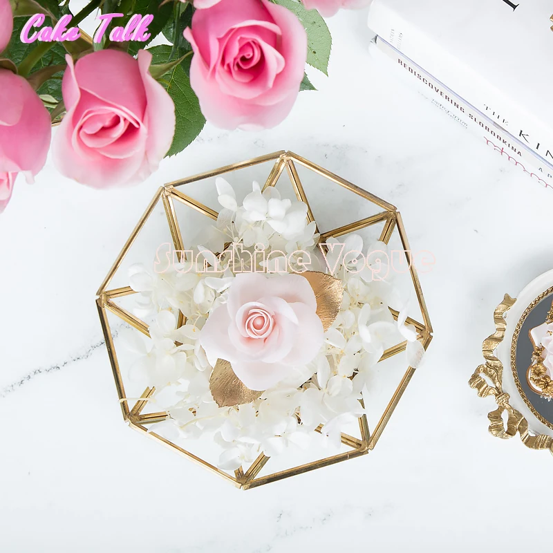 

Vintage glass cupcake tray jewelry/Perfume/makeup/shampoo/wine decorating accessories preserved fresh flower stand