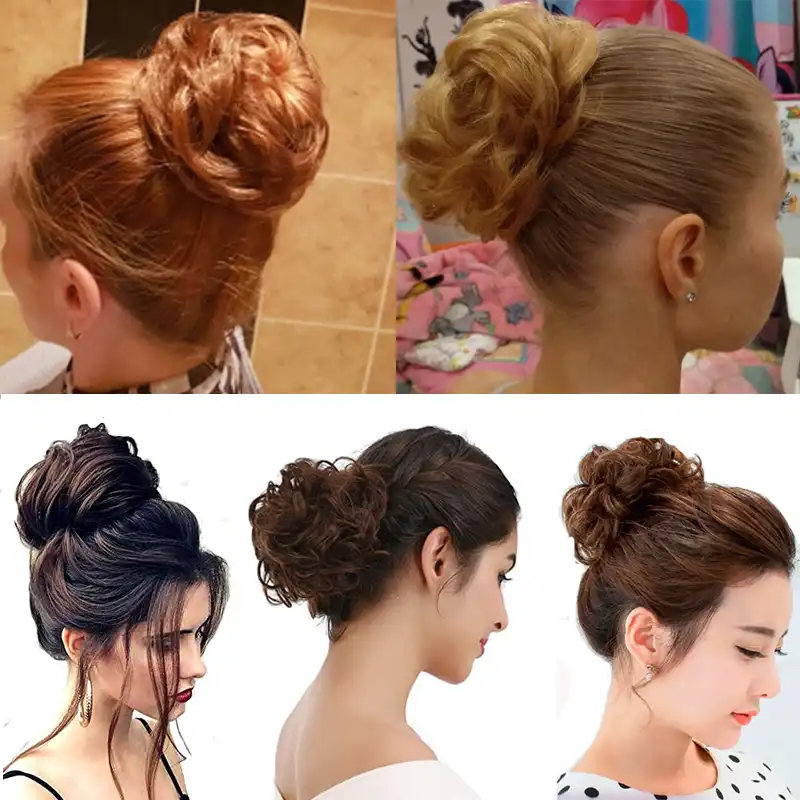 Alileader Synthetic Chignon Hair Bun Wig For Women Heat Resistant