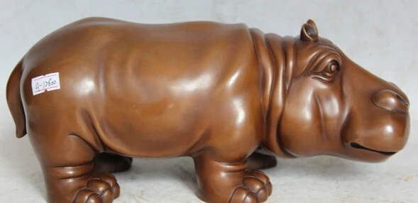 

wholesale factory 12" Chinese Purple Bronze Sea horse hippocampus hippocampi Statue Sculpture