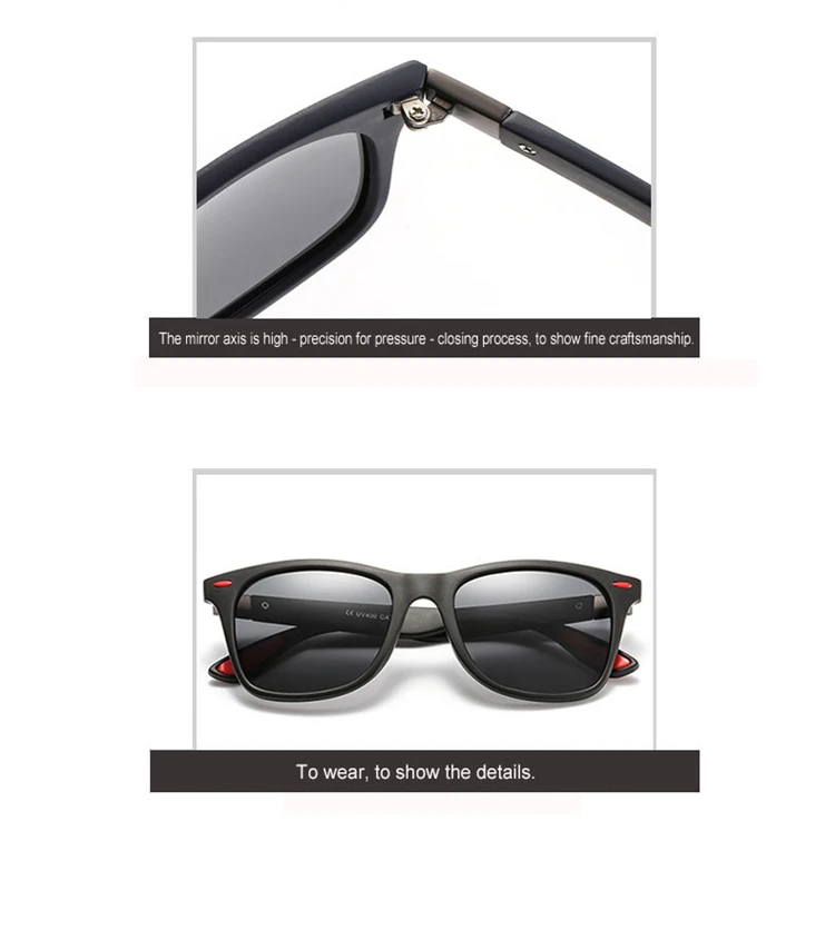 2019 New Square Polarized Sunglasses Men Women Brand Designer Vintage Driving Goggle Rivet Mirror Male Sun Glasses UV400 (9)