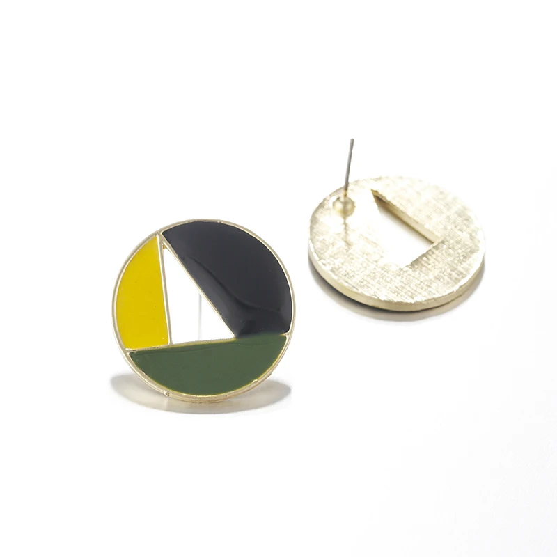 

Flashbuy Round Hollow Small Drop Earrings For Women Trendy Irregular Geometric Alloy Cute wholesale Earrings Accessories