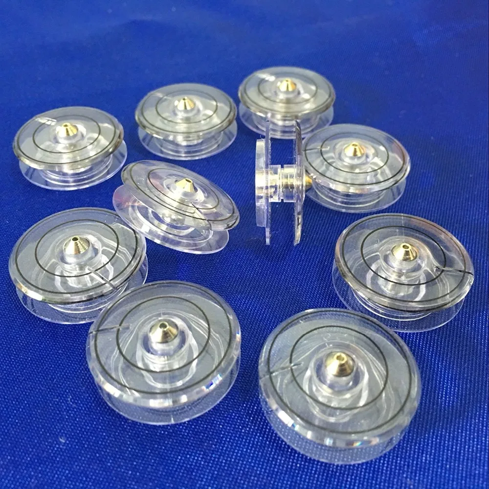 

10PCS Plastic Clear Bobbin for Singer with Metal Center AA7252