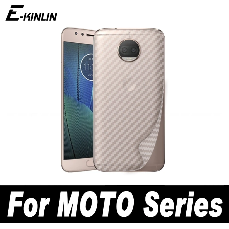 

3D Carbon Fiber Back Cover Protective Film For Motorola Moto G7 Power G5S G5 G6 G4 Plus Z Z2 Play Rear Screen Protector No Glass