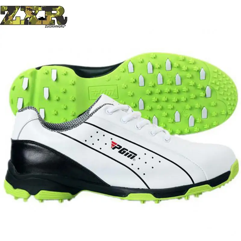 Golf Shoes Men New Arrival Men Rubber Genuine Leather Rubber Cotton Fabric Lace-up Golf Shoes Sneakers Pgm Golf Shoes