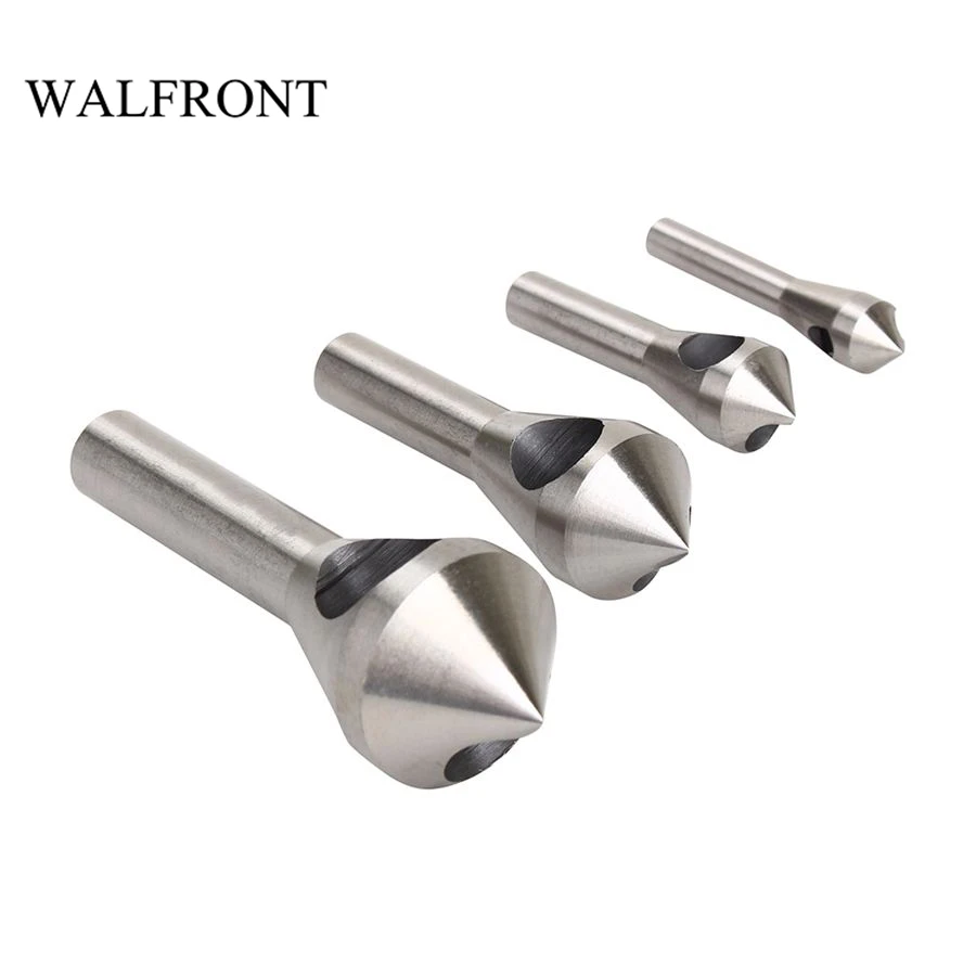 WALFRONT 4Pcs Countersink Deburring Tool Drill Bit Broca Metal Tapper