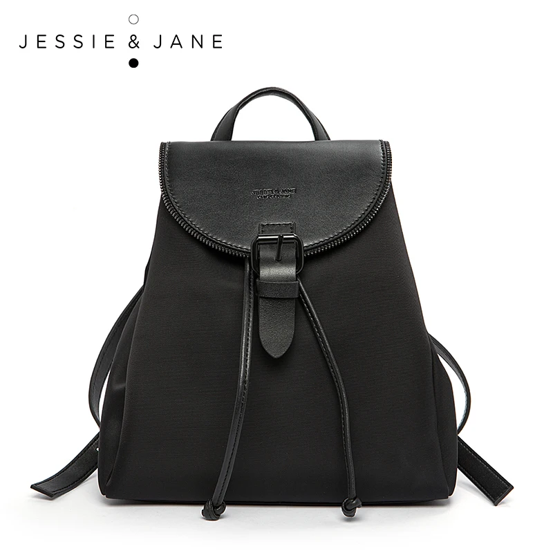 JESSIE&JANE Girl Backpack Student Bag Waterproof Backpack Vintage Split