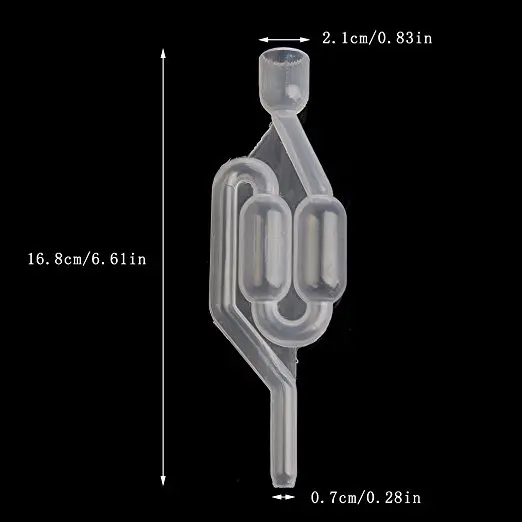 2 шт. S форма воздушный замок пузырьковая втулка выхлопной воды уплотнительный клапан с пробкой Пиво Вино делая инструменты