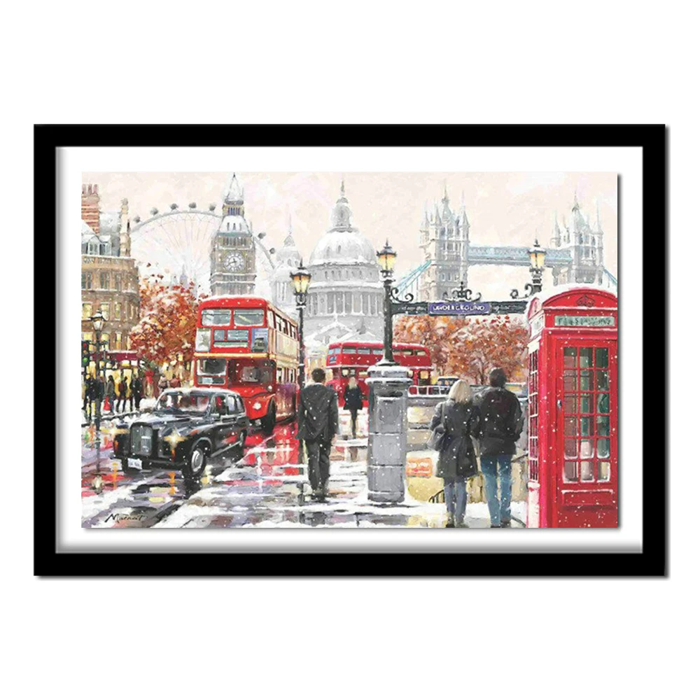 

5D Diamond Embroidery London street Diy Diamond Painting Cross Stitch Crafts Square Diamond Pattern VS487
