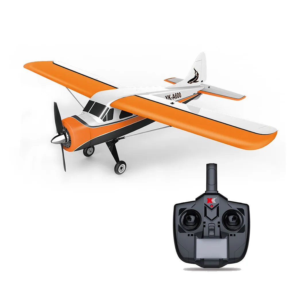 

XK DHC-2 A600 4CH 2.4G Brushless Motor 3D6G RC Airplane 6 Axis Glider Remote Control Aircraft Toy Child Birthday Present