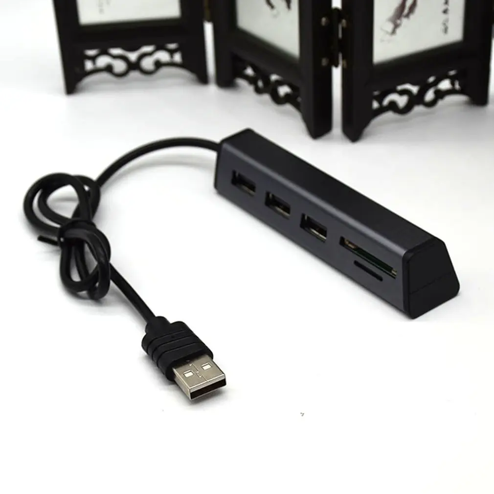 

Usb2.0 hub aluminum multi-in-one card reader hub with mobile phone stand High Quality