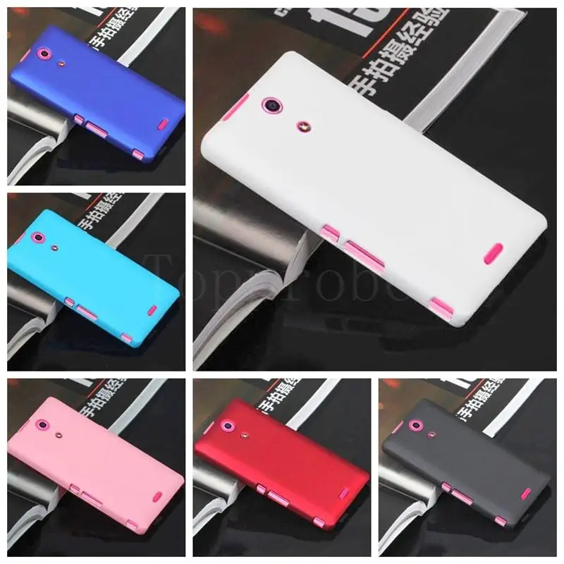 

Colorful matte Phone cases for Sony Xperia ZR M36h C5502 C5503 4.6" Quicksand Hard back cover case 6th color + 1pcs screen film