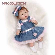 NPKCOLLECTION lifelike bebe reborn doll soft silicone baby dolls playing font b toys b font for