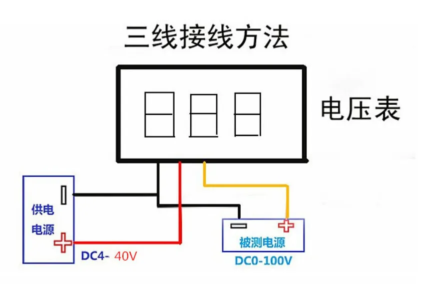 Портативный вольтметр DC0-100V красный светильник цифровой светодиодный индикатор напряжения панель светодиодный дисплей(красный