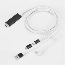 2 в 1 Тип C и Micro USB к HDTV HDMI адаптер цифровой av-кабель с 3,5 аудио кабель для samsung Android для iPhone для xiaomi