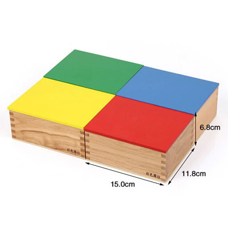 Baby Toy Learning Educational Toys Knobless Cylinders Montessori Wooden 4 Sets of 10 Cylinders Great Gift for Children