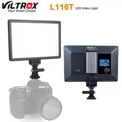 Viltrox L116T светодио дный светодиодный видео свет ультра тонкий ЖК-дисплей Bi-color & Dimmable DSLR студийная Светодиодная лампа панель для камеры DV